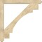 Ekena Millwork Merced Craftsman Rough Sawn Bracket w/ Offset Brace, Douglas Fir, 6"W x 48"D x 48"H BKT0604X48X48MRC04RDF - alternate 3